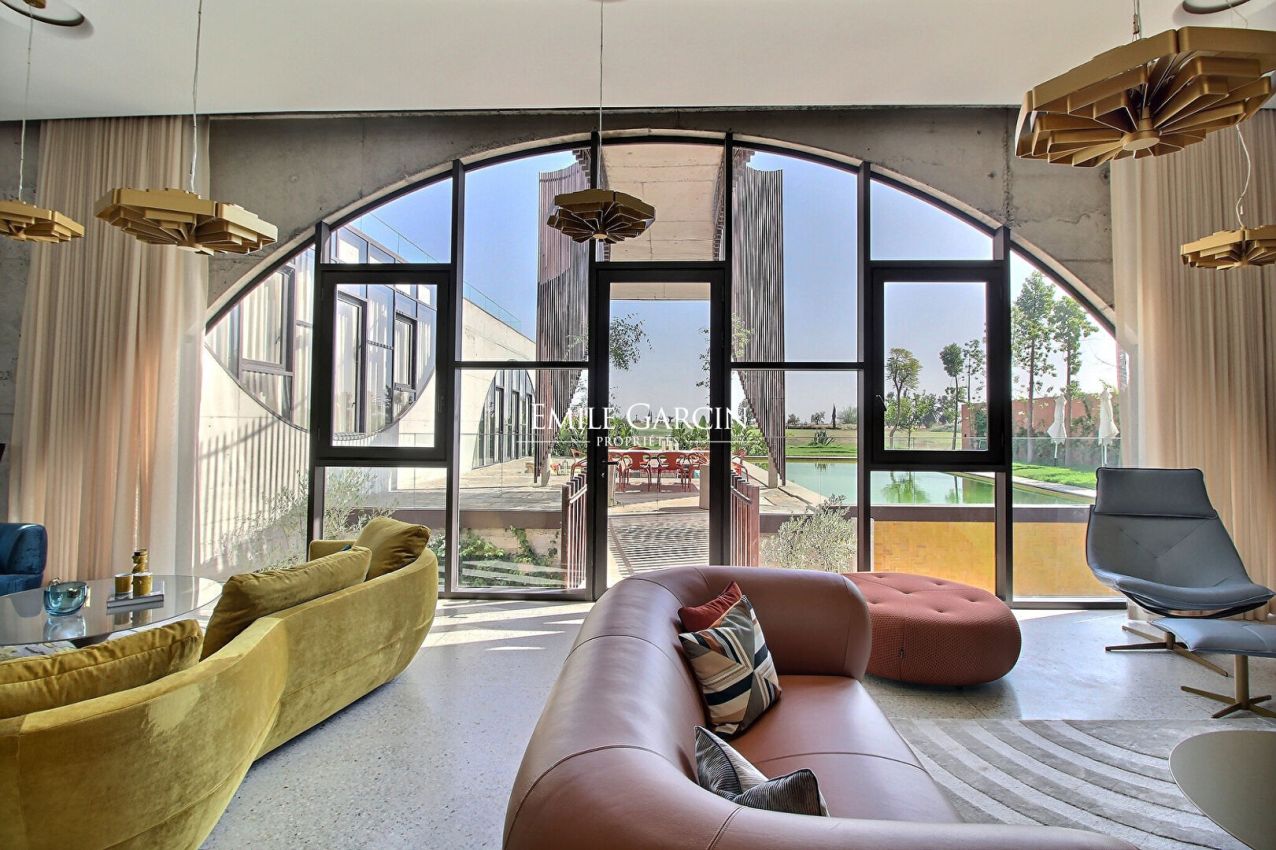 Unique designer house on a golf resort  to rent in Marrakech - Emile Garcin Maroc - Image 2